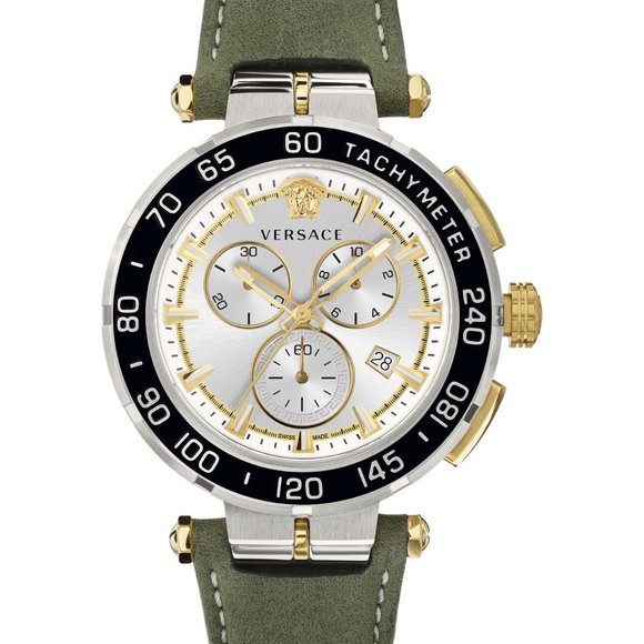 Versace Men's Silver 45mm Watch